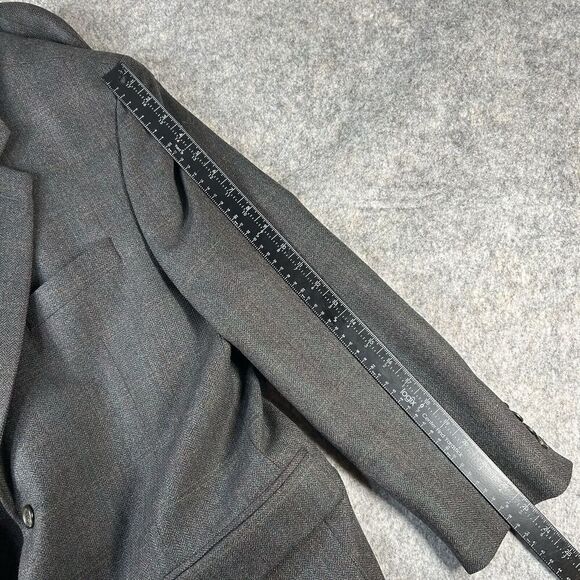 Vintage Ralph Lauren Blazer 100% Lambswool Mens Size 42R Gray Plaid Sports Coat - Picture 7 of 11